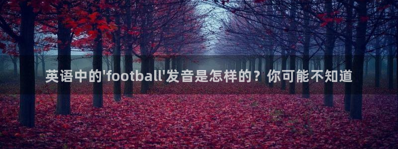 必一运动体育官网入口：英语中的\'football\'发音是怎样的？你可能不知道
